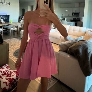Pink Strapless Dress